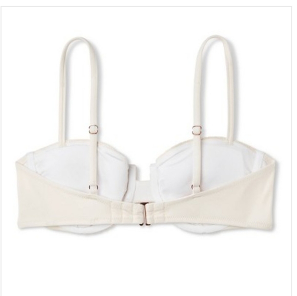 🆕Shade & Shore Crochet Underwire Swimsuit Bikini Top Off-White / Cream Size 34B - Picture 10 of 10